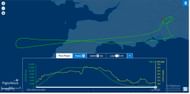 Sir Elton's flight path (Image via FlightAware)